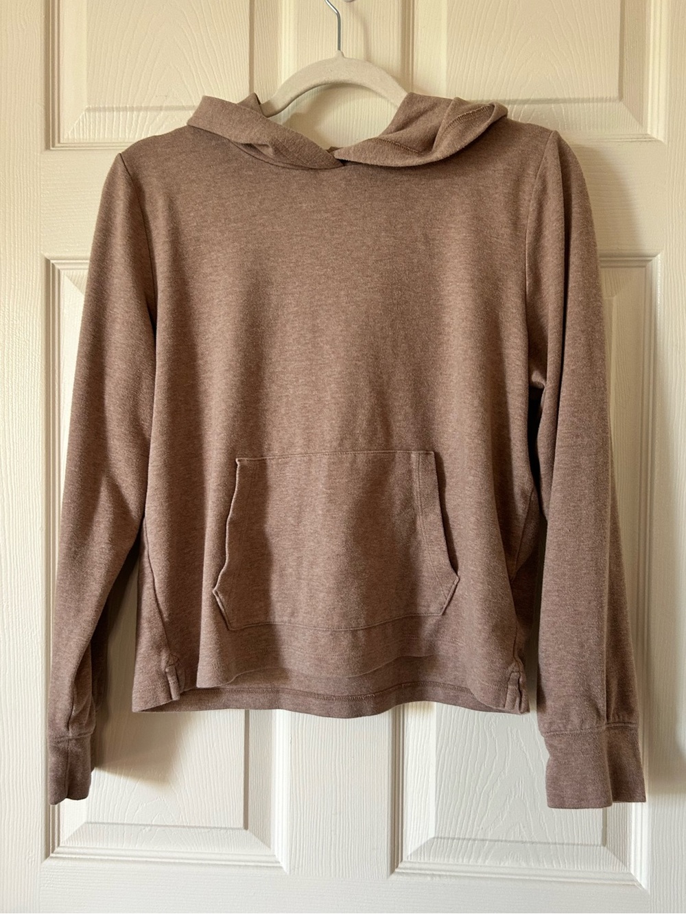 J. Crew Taupe Knit Pullover Hoodie Sweater – Size Small